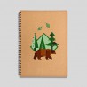 Carnet de notes Ours brun pour les amateurs de nature et amoureux des animaux retrouvez ce carnet avec un design simpliste